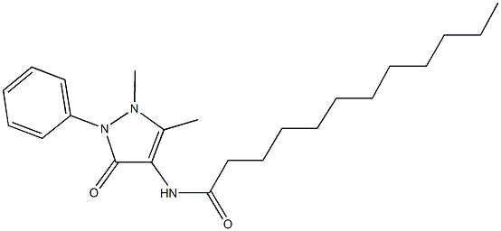 N-(1,5-dimethyl-3-oxo-2-phenyl-2,3-dihydro-1H-pyrazol-4-yl)dodecanamide Structural