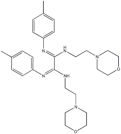 N'~1~,N'~2~-bis(4-methylphenyl)-N~1~,N~2~-bis[2-(4-morpholinyl)ethyl]ethanediimidamide Structural