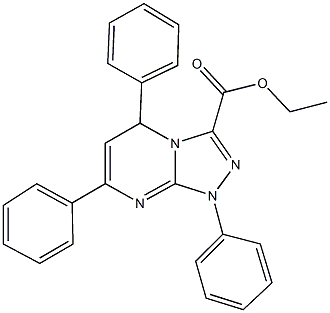 ethyl 1,5,7-triphenyl-1,5-dihydro[1,2,4]triazolo[4,3-a]pyrimidine-3-carboxylate Structural