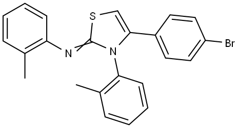 N-(4-(4-bromophenyl)-3-(2-methylphenyl)-1,3-thiazol-2(3H)-ylidene)-N-(2-methylphenyl)amine Structural