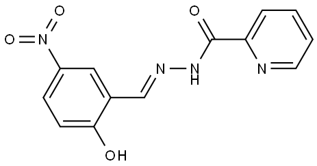 N'-{2-hydroxy-5-nitrobenzylidene}-2-pyridinecarbohydrazide Structural