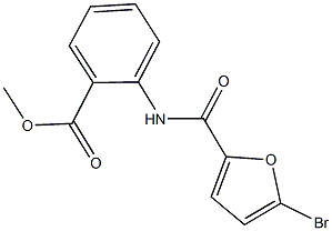methyl2-[(5-bromo-2-furoyl)amino]benzoate Structural