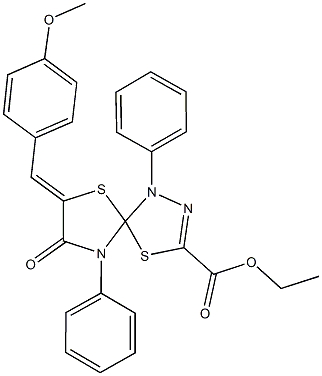 ethyl 7-(4-methoxybenzylidene)-8-oxo-1,9-diphenyl-4,6-dithia-1,2,9-triazaspiro[4.4]non-2-ene-3-carboxylate