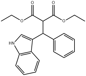 diethyl 2-[1H-indol-3-yl(phenyl)methyl]malonate Structural