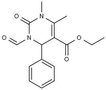 ethyl 3-formyl-1,6-dimethyl-2-oxo-4-phenyl-1,2,3,4-tetrahydro-5-pyrimidinecarboxylate Structural