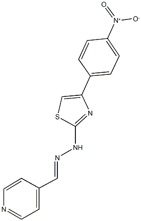 isonicotinaldehyde (4-{4-nitrophenyl}-1,3-thiazol-2-yl)hydrazone Structural