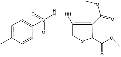dimethyl 4-{2-[(4-methylphenyl)sulfonyl]hydrazino}-2,5-dihydro-2,3-thiophenedicarboxylate Structural