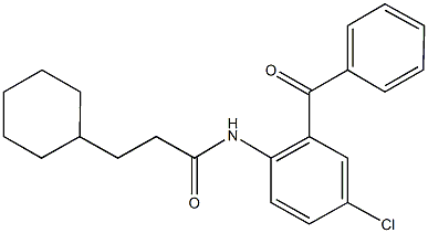 N-(2-benzoyl-4-chlorophenyl)-3-cyclohexylpropanamide Structural