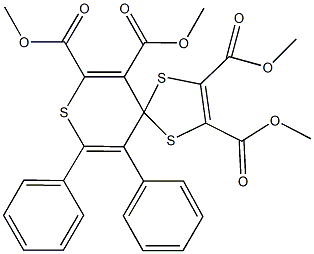 tetramethyl 9,10-diphenyl-1,4,8-trithiaspiro[4.5]deca-2,6,9-triene-2,3,6,7-tetracarboxylate Structural