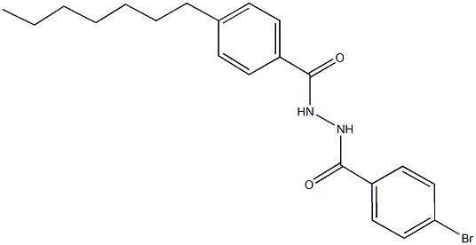 N'-(4-bromobenzoyl)-4-heptylbenzohydrazide Structural
