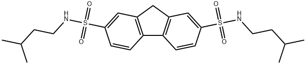 N~2~,N~7~-diisopentyl-9H-fluorene-2,7-disulfonamide Structural