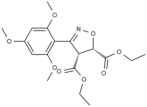 diethyl 3-(2,4,6-trimethoxyphenyl)-4,5-dihydro-4,5-isoxazoledicarboxylate Structural