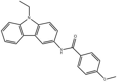 N-(9-ethyl-9H-carbazol-3-yl)-4-methoxybenzamide Structural