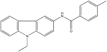 N-(9-ethyl-9H-carbazol-3-yl)-4-methylbenzamide Structural
