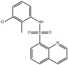 N-(3-chloro-2-methylphenyl)-8-quinolinesulfonamide Structural