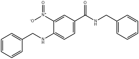 N-benzyl-4-(benzylamino)-3-nitrobenzamide Structural