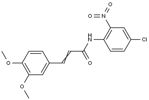 N-{4-chloro-2-nitrophenyl}-3-(3,4-dimethoxyphenyl)acrylamide Structural