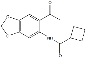 N-(6-acetyl-1,3-benzodioxol-5-yl)cyclobutanecarboxamide Structural
