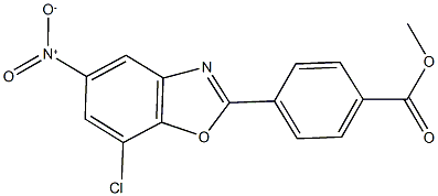 methyl 4-{7-chloro-5-nitro-1,3-benzoxazol-2-yl}benzoate Structural