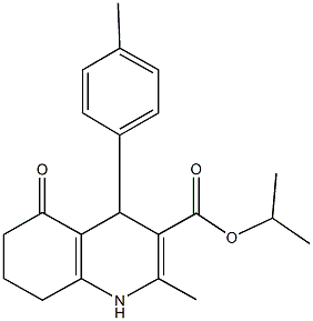 isopropyl 2-methyl-4-(4-methylphenyl)-5-oxo-1,4,5,6,7,8-hexahydroquinoline-3-carboxylate Structural