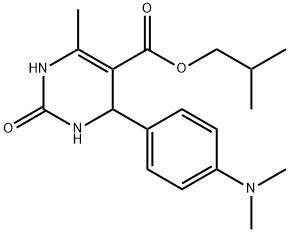 isobutyl 4-[4-(dimethylamino)phenyl]-6-methyl-2-oxo-1,2,3,4-tetrahydro-5-pyrimidinecarboxylate Structural