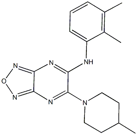 N-(2,3-dimethylphenyl)-6-(4-methyl-1-piperidinyl)[1,2,5]oxadiazolo[3,4-b]pyrazin-5-amine Structural