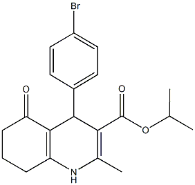 isopropyl 4-(4-bromophenyl)-2-methyl-5-oxo-1,4,5,6,7,8-hexahydroquinoline-3-carboxylate Structural