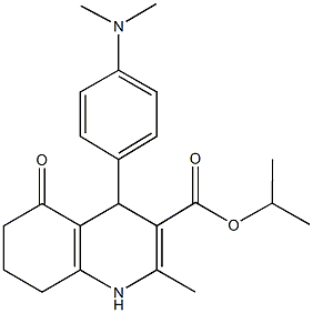 isopropyl 4-[4-(dimethylamino)phenyl]-2-methyl-5-oxo-1,4,5,6,7,8-hexahydro-3-quinolinecarboxylate Structural