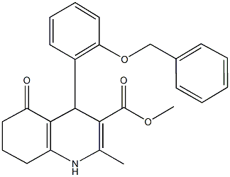 methyl 4-[2-(benzyloxy)phenyl]-2-methyl-5-oxo-1,4,5,6,7,8-hexahydro-3-quinolinecarboxylate Structural