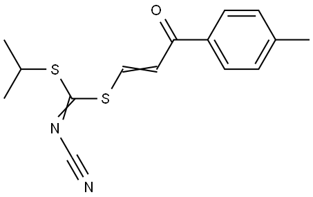 isopropyl 3-(4-methylphenyl)-3-oxo-1-propenyl cyanodithioimidocarbonate Structural