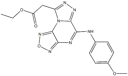 ethyl [5-(4-methoxyanilino)[1,2,5]oxadiazolo[3,4-e][1,2,4]triazolo[4,3-a]pyrazin-8-yl]acetate Structural