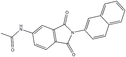 N-[2-(2-naphthyl)-1,3-dioxo-2,3-dihydro-1H-isoindol-5-yl]acetamide Structural