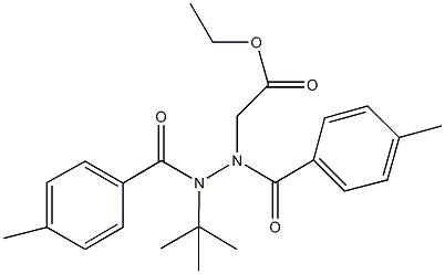 ethyl [2-tert-butyl-1,2-bis(4-methylbenzoyl)hydrazino]acetate Structural