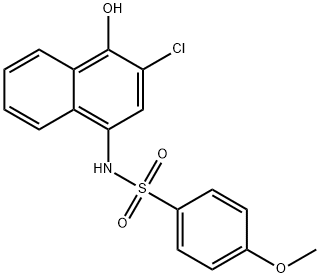 N-(3-chloro-4-hydroxy-1-naphthyl)-4-methoxybenzenesulfonamide Structural
