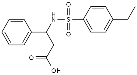 N-[(4-ethylphenyl)sulfonyl]-3-phenyl-beta-alanine Structural