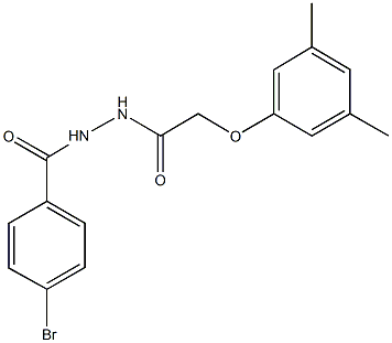 N'-(4-bromobenzoyl)-2-(3,5-dimethylphenoxy)acetohydrazide Structural