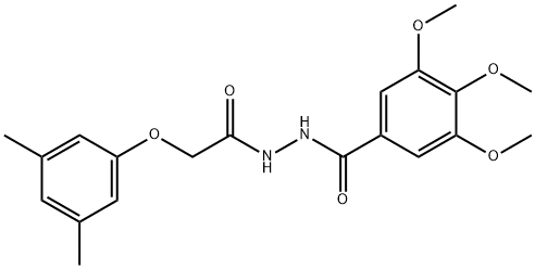 N'-[(3,5-dimethylphenoxy)acetyl]-3,4,5-trimethoxybenzohydrazide Structural