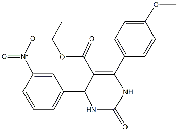 ethyl 4-{3-nitrophenyl}-6-(4-methoxyphenyl)-2-oxo-1,2,3,4-tetrahydro-5-pyrimidinecarboxylate Structural