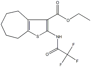 ethyl 2-[(trifluoroacetyl)amino]-5,6,7,8-tetrahydro-4H-cyclohepta[b]thiophene-3-carboxylate Structural