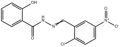 N'-{2-chloro-5-nitrobenzylidene}-2-hydroxybenzohydrazide Structural