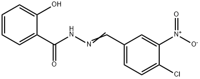 N'-{4-chloro-3-nitrobenzylidene}-2-hydroxybenzohydrazide Structural