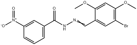 N'-(5-bromo-2,4-dimethoxybenzylidene)-3-nitrobenzohydrazide Structural