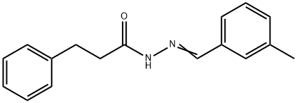 N'-(3-methylbenzylidene)-3-phenylpropanohydrazide Structural