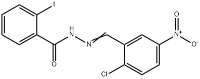 N'-{2-chloro-5-nitrobenzylidene}-2-iodobenzohydrazide Structural