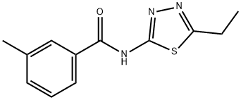 N-(5-ethyl-1,3,4-thiadiazol-2-yl)-3-methylbenzamide Structural