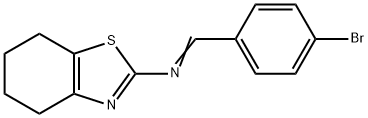 N-(4-bromobenzylidene)-N-(4,5,6,7-tetrahydro-1,3-benzothiazol-2-yl)amine Structural