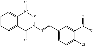 N'-{4-chloro-3-nitrobenzylidene}-2-nitrobenzohydrazide Structural