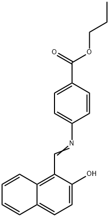propyl 4-{[(2-hydroxy-1-naphthyl)methylene]amino}benzoate Structural