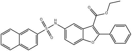 ethyl 5-[(2-naphthylsulfonyl)amino]-2-phenyl-1-benzofuran-3-carboxylate Structural