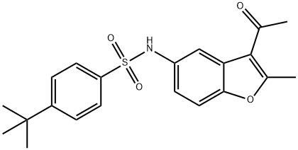 N-(3-acetyl-2-methyl-1-benzofuran-5-yl)-4-tert-butylbenzenesulfonamide